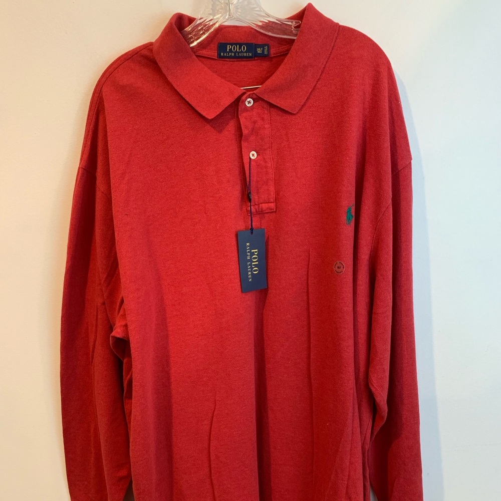 Long sleeve Ralph Lauren flame heat red NWT